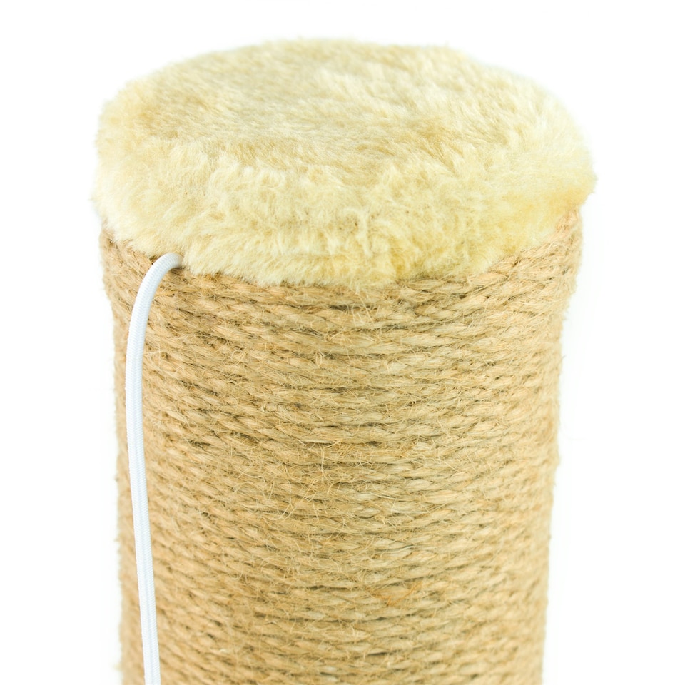 image 1 of KCT Beige Kitten Scratching Post with Tunnel