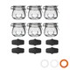image 1 of Nicola Spring Heart Glass Storage Jars with Labels - 500ml - Clear Seal - Pack of 6