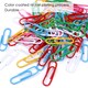 image 5 of Tub of 120 Vinyl Coated Paper Clips 28mm