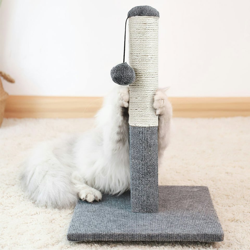 image 1 of Living and Home Cat Scratching Post with Hanging Ball for Indoor Cats