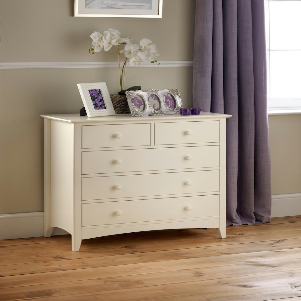 image 1 of Stone White 3 + 2 Drawer Chest