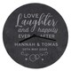 image 6 of Personalised Love Laughter Slate Clock