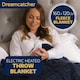 image 2 of Dreamcatcher Navy Blue Soft Microfleece & Sherpa Electric Blanket Heated Throw 160x120cm | Blue | Blue | One Size | 1