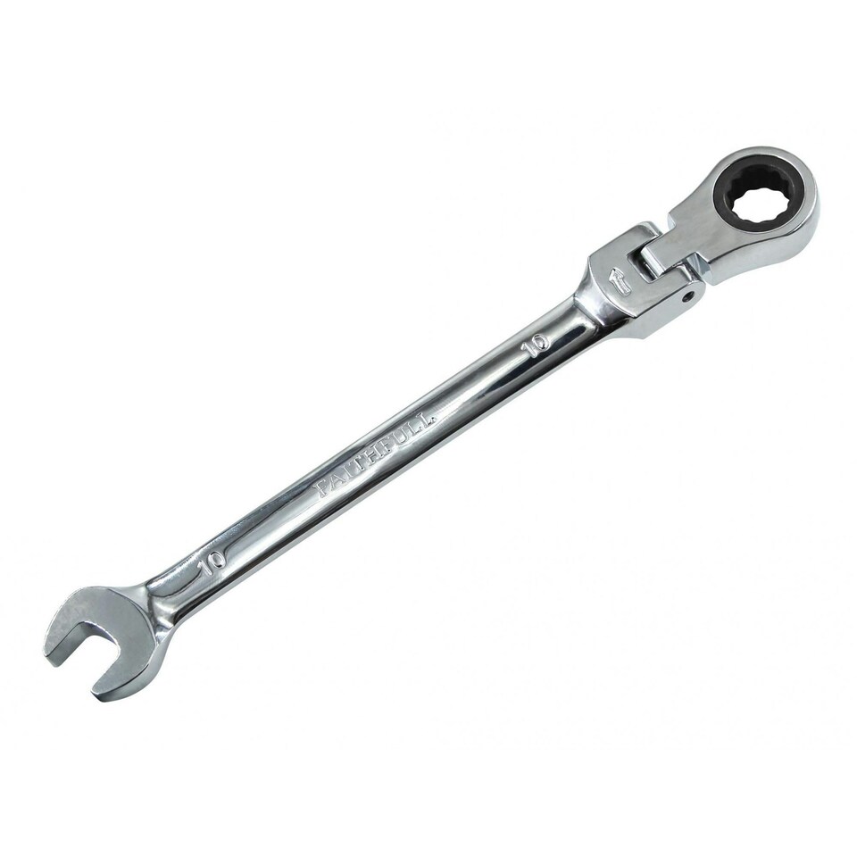 Faithfull Flex Head Ratchet Combination Spanner - Multi Colour - 10mm