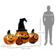 image 5 of Outsunny 6ft Inflatable Halloween Large Pumpkin in Hat with Four Small Pumpkins, Blow-Up Outdoor LED Display for Lawn, Garden, Party