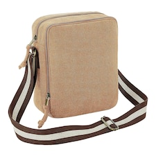 Quadra Vintage Canvas Mini Crossbody Bag - Sahara - One Size Brown