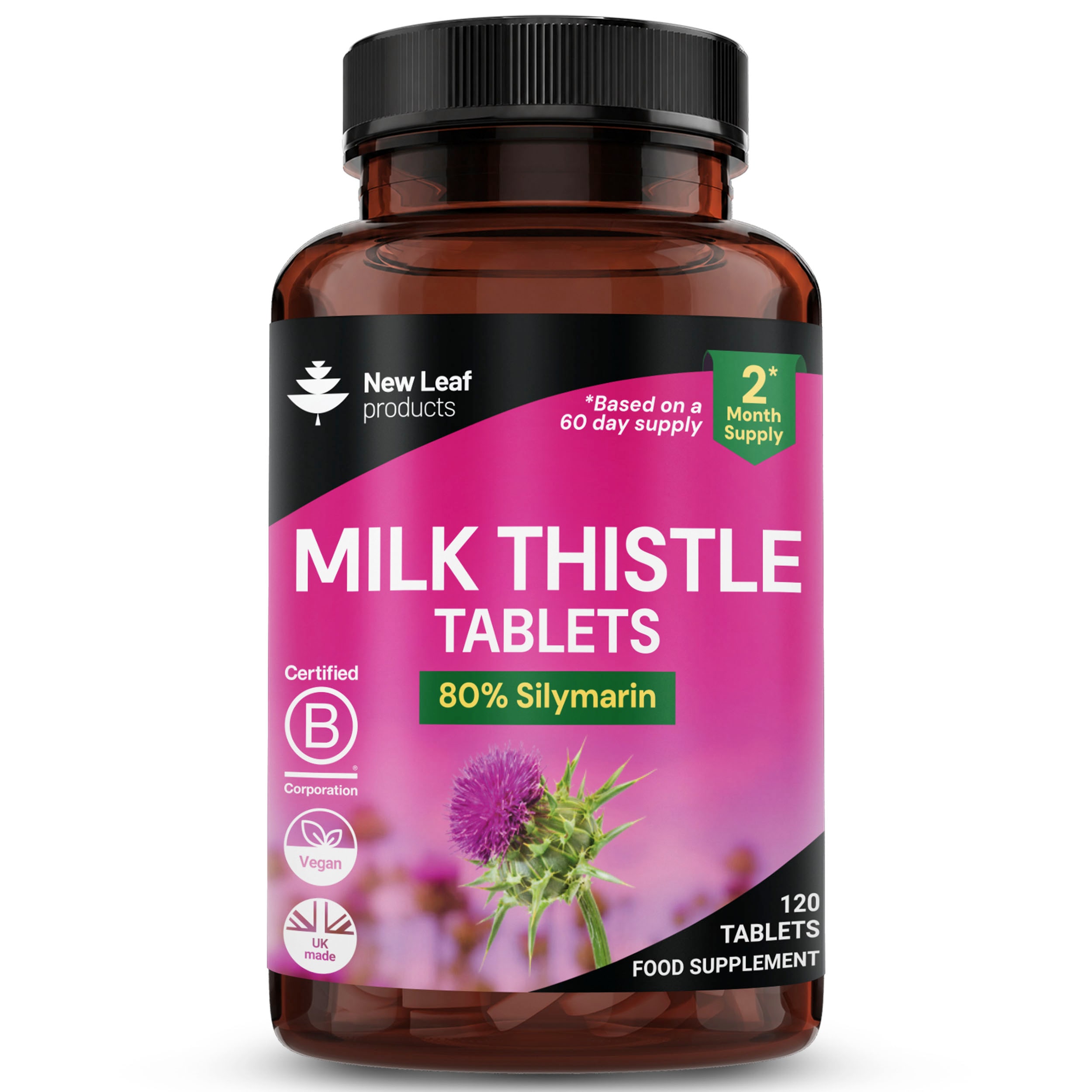 Milk Thistle Tablets 4000mg - 80% Silymarin High Strength