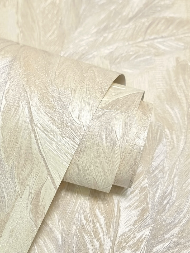 image 1 of Vymura M95695 Gianni Feather Wallpaper, Cream