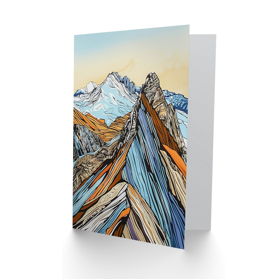 image 1 of Nature Lover Bright Mountain Hiking England Cambria Him Her Birthday Card