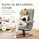 image 3 of HOMCOM Recliner Chair with Footstool, Backrest Adjustable, Armchair, Grey