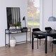 image 4 of Seaford Black Metal Console Table With Black Top