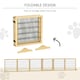 image 5 of PawHut Freestanding Pet Dog Gate, Six-Panel Foldable Wooden Playpen, 432cm