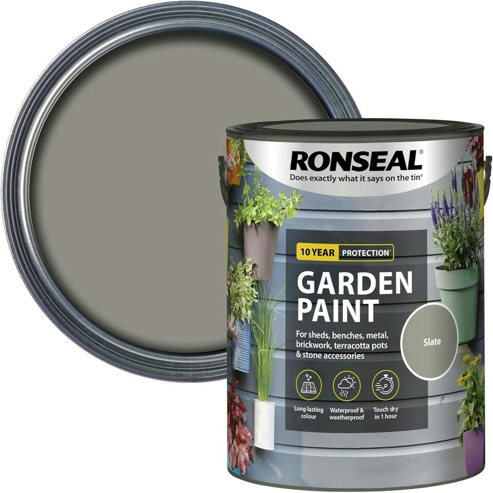 image 1 of Ronseal Garden Paint 5L Slate