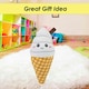 image 3 of Ice Cream Soft Toy Cute Plushie Huggable Cuddly Stuffed Toy 16cm White