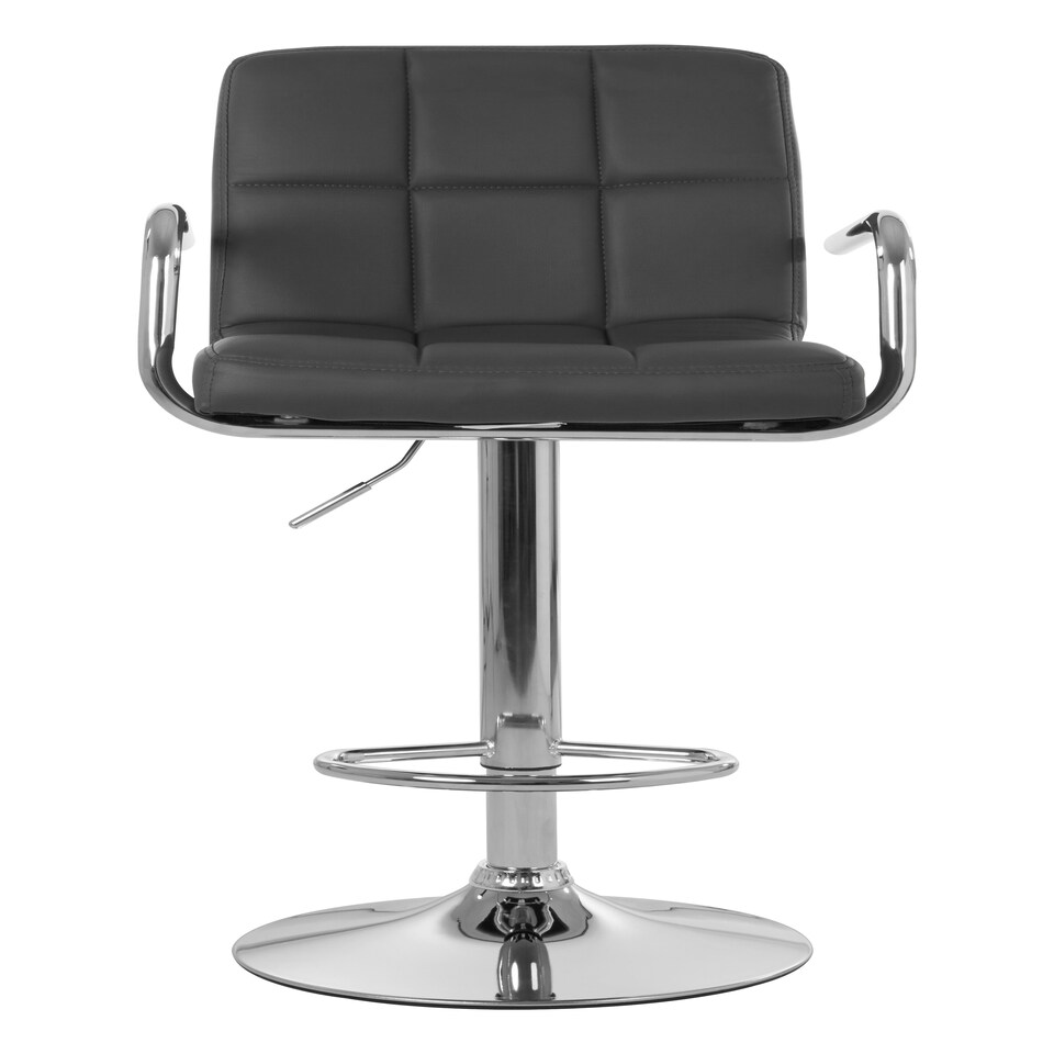 image 1 of Interiors by Premier Grey Velvet Bar Chair, Comfortable Seating Breakfast Bar Chair, Footrest Living Bar Chair Kitchen