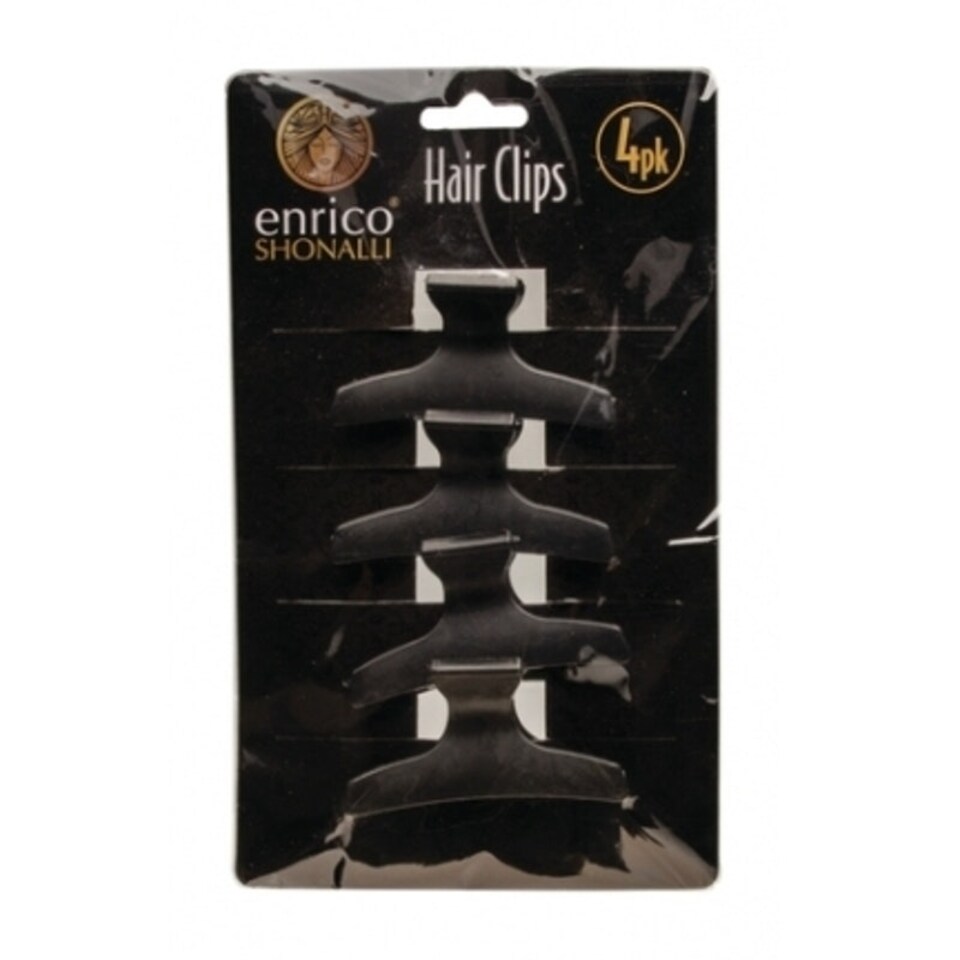 image 1 of Pack of 4 Enrico Shonalli Bulldog Hair Clip