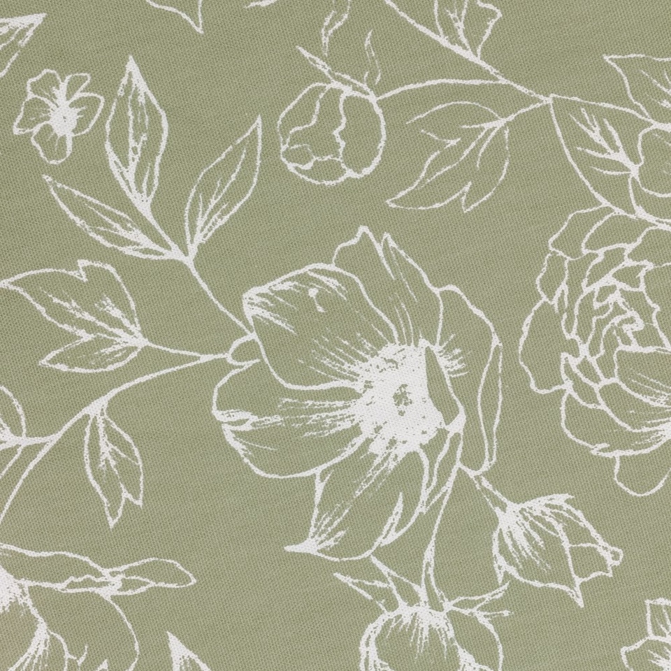 image 1 of Wylder Bella Floral Sage Eyelet Curtains 229 x 183cm Green | Sage Green