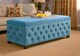 image 1 of 180cm Wide Empire Ottoman Storage Box with Legs, Duck Egg Velvet Chesterfield Upholstered Ottoman Footstool Coffee Table
