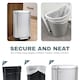 image 5 of Stainless Steel Rectangular Pedal Bin With Soft Close Lid Silver Waste Bin - 30L Silver
