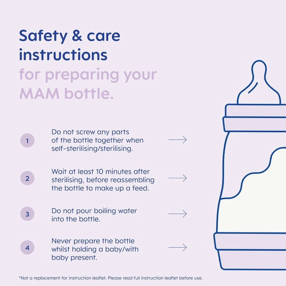 image 1 of 2 x MAM Easy Start Anti-Colic 320ml Baby Bottle Fast Flow Teat Pack of 2 Cream | Multi | Not provided