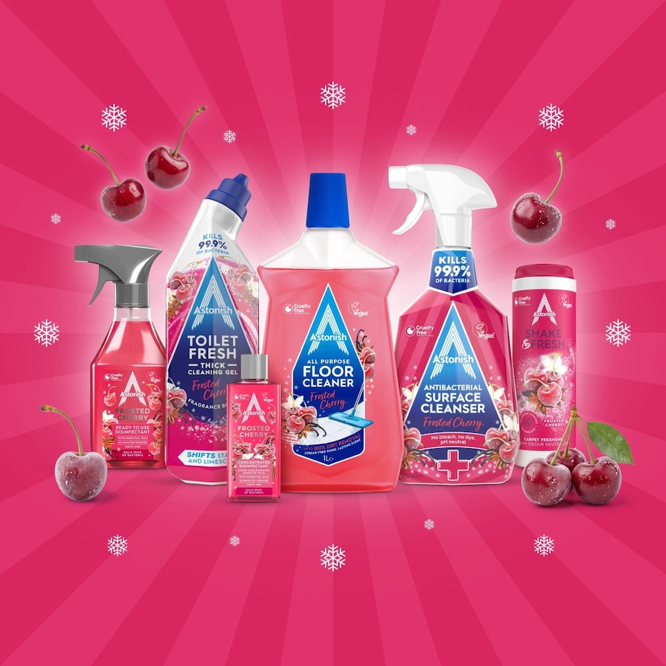 image 1 of Astonish Frosted Winter Cherry Cleaning Bundle 6 Piece