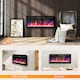 image 9 of HOMCOM 107cm/42" Electric Fireplace, Ultra-Slim Wall Mounted and Recessed Electric Fire Heater with Adjustable Flame and Thermostat, Eco Mode, Auto Switch, Weekly and 24H Timer, Remote, 900W/1800W
