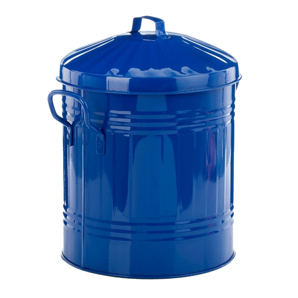 Leecroft Metal Mini Bin Navy Blue 12 x 10'' - One Colour - One Size