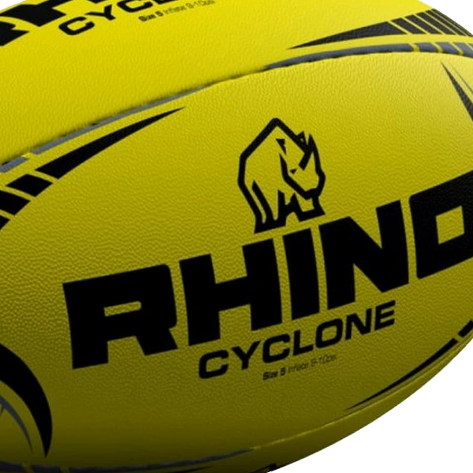 image 1 of Rhino Cyclone Training Rugby Ball - Yellow - 4
