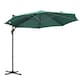 image 1 of Outsunny 3 x 3m Cantilever Parasol with Cross Base, Garden Umbrella with 360 Rotation, Crank Handle and Tilt for Outdoor, Patio, Green