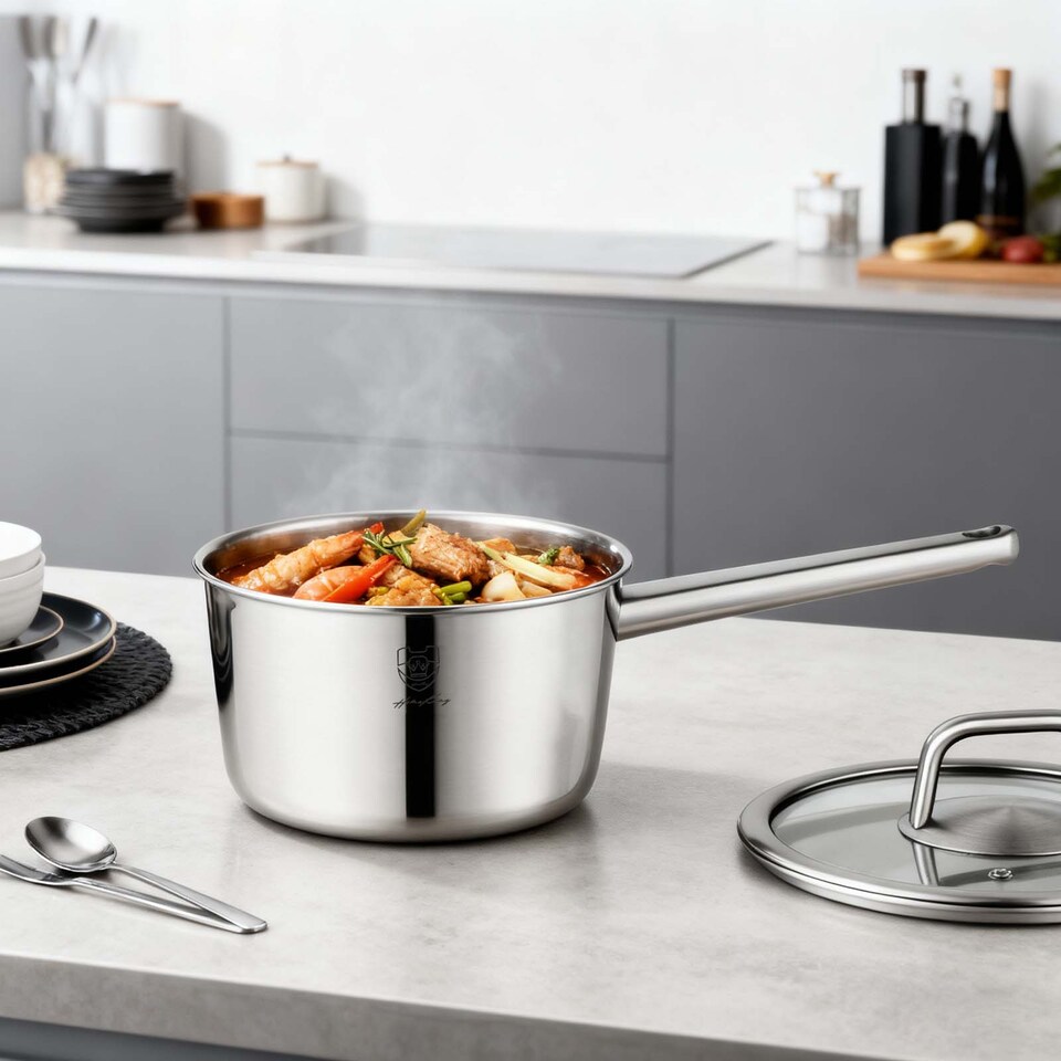 image 1 of HomeKing JadeBamboo Vik 18cm Saucepan