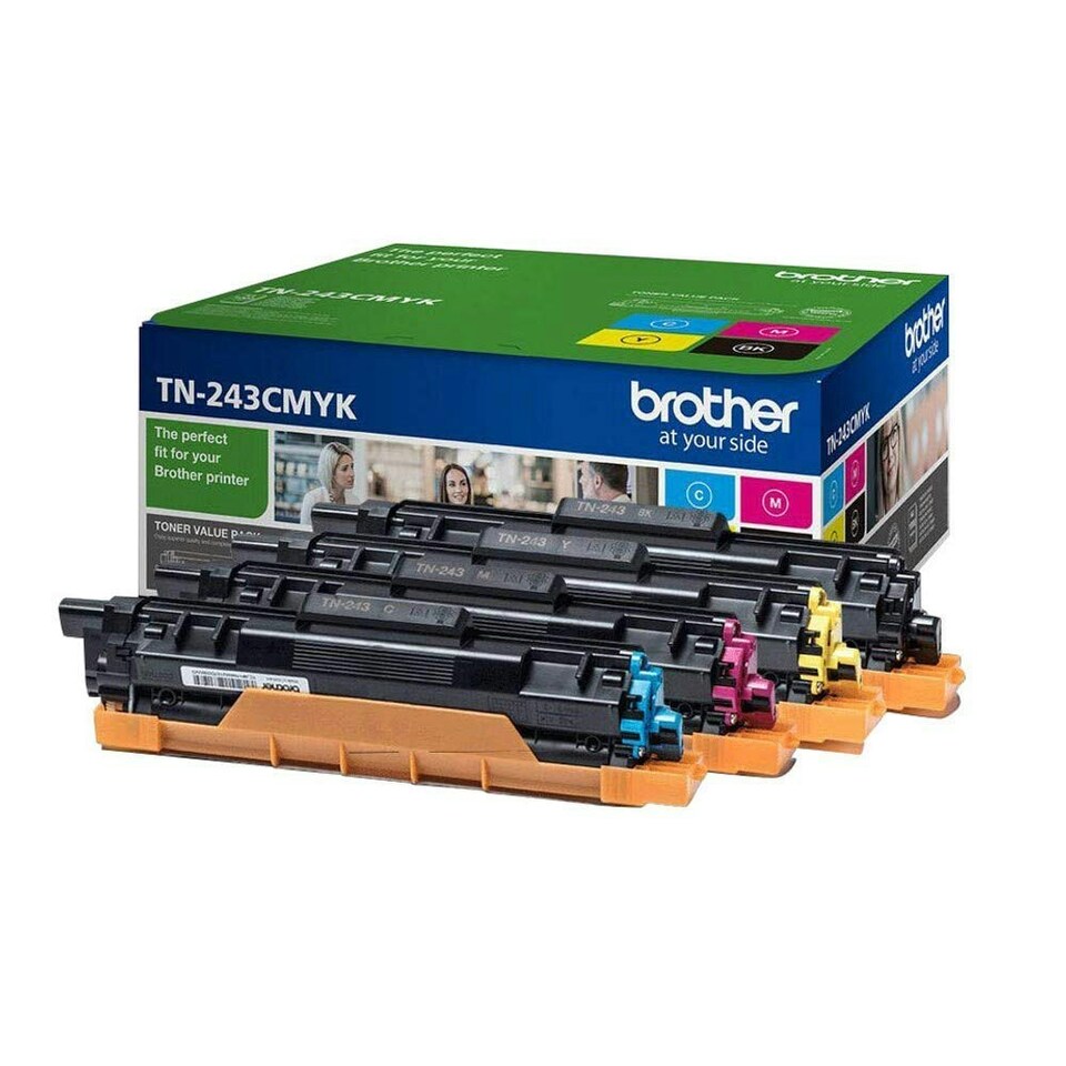 Brother Black Cyan Magenta Yellow Standard Capacity Toner Cartridge Multipack 4 x 1k pages (Pack 4) - TN243CMYK N/A