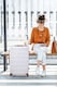 image 2 of Living and Home 4 Wheels Lockable Travel Suitcase Set of 4 - 28+24+20+14 Inch with White Brown | White | 4