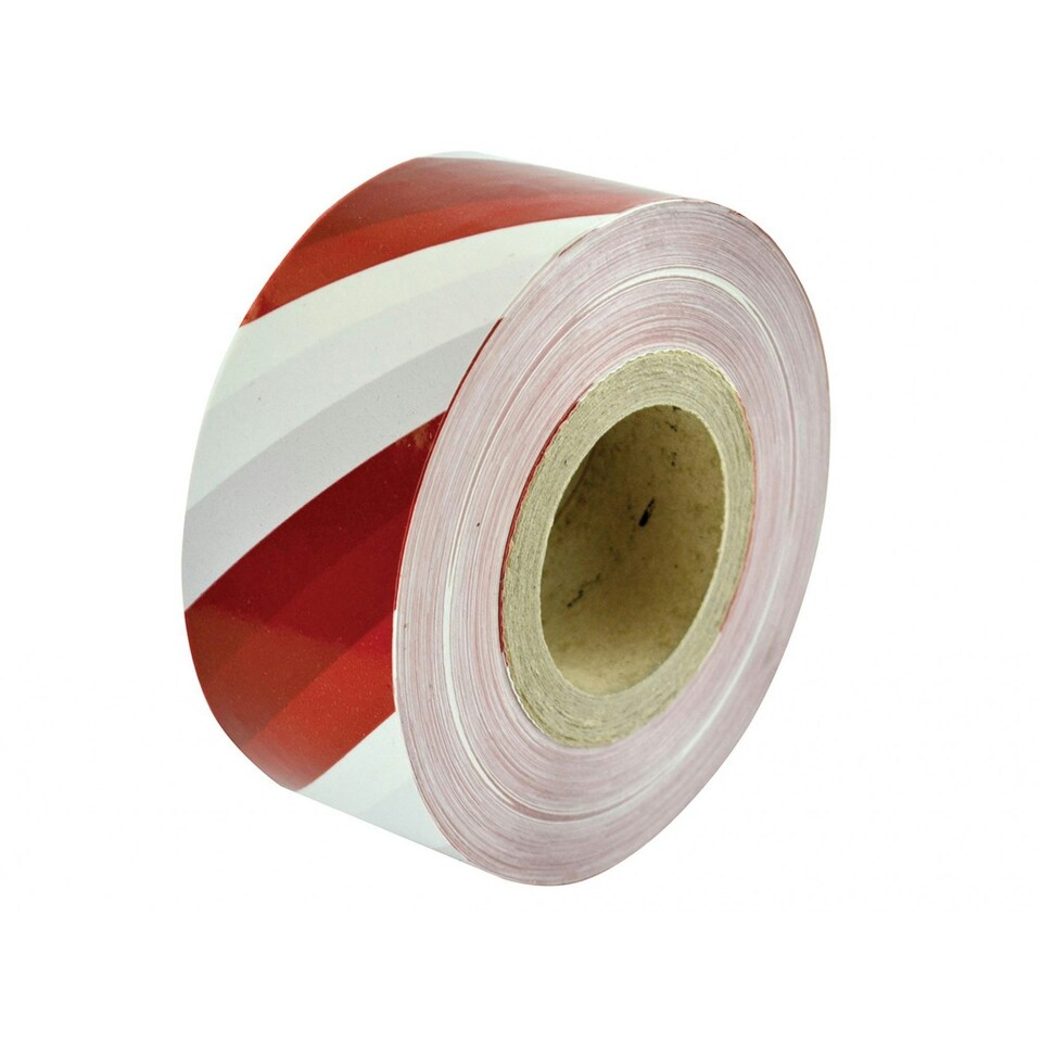 Faithfull Heavy-duty Barrier Tape Red & White 70mm X 250m - Multi Colour - One Size