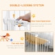 image 5 of PawHut 2 in 1 Dog Pen, Safety Pet Gate, 6 Panels, for Medium Dogs, 90Hcm - White