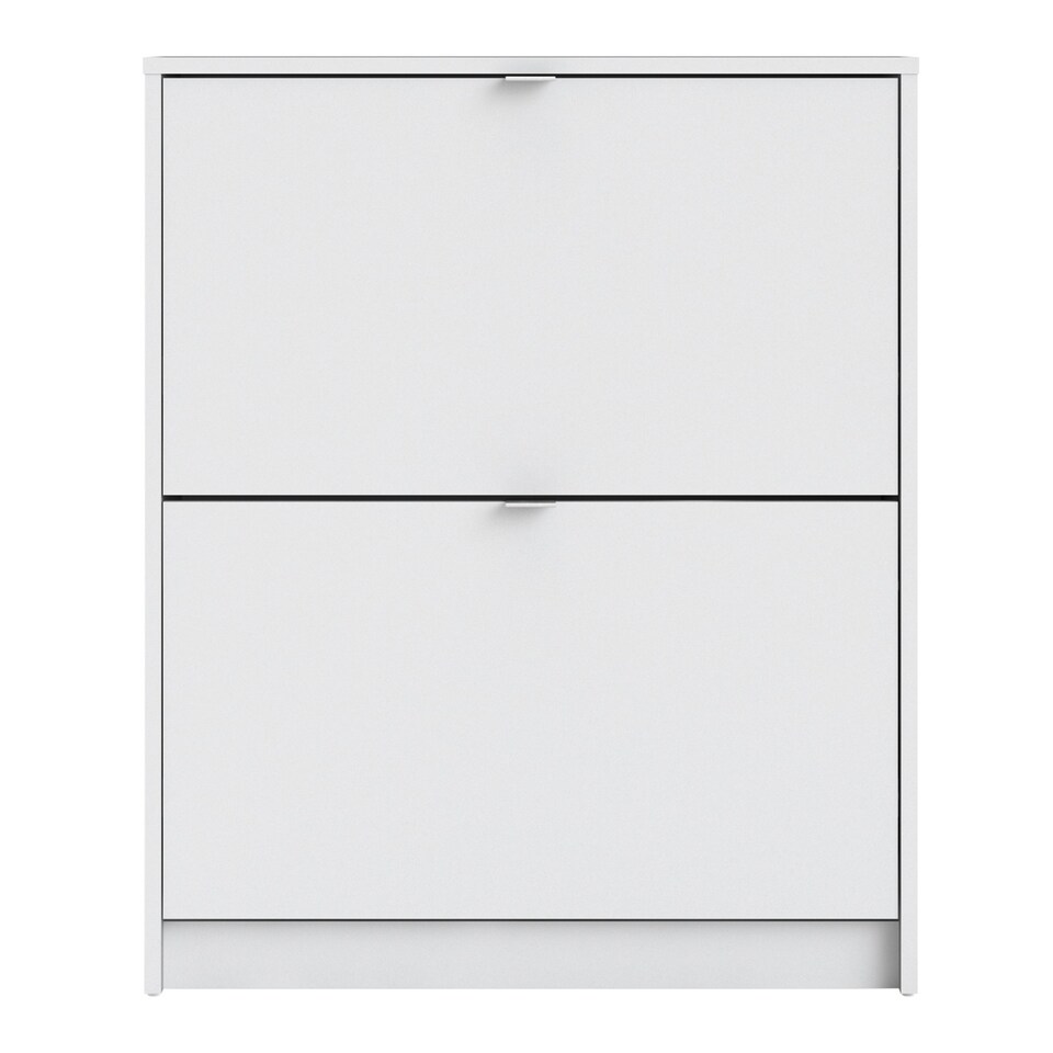 image 1 of Shoes Shoe Cabinet 2 Flip Down Doors and 2 layers in White