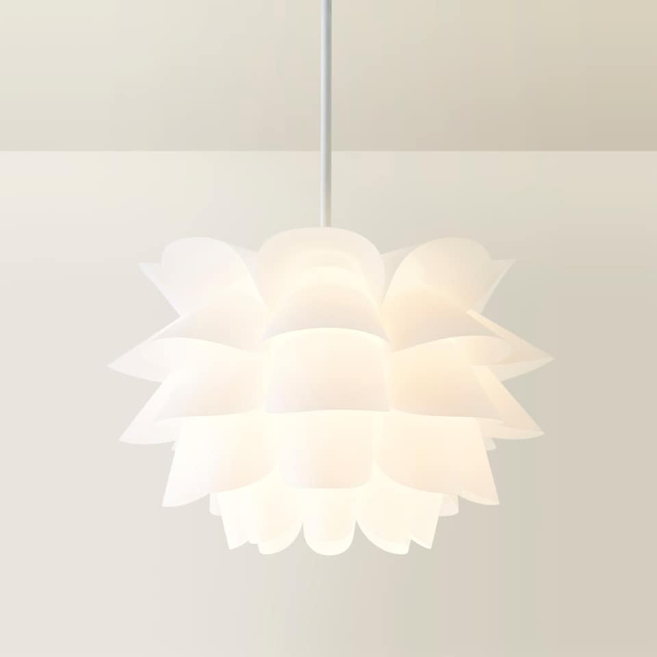 image 1 of ValueLights Modern Intricate Design White Ceiling Pendant Light Shade