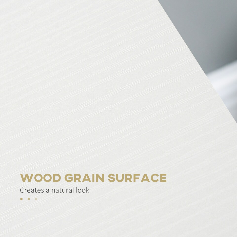 image 1 of HOMCOM Modern Computer Desk, Home Office Table, Small Writing Desk with Storage Shelf, 90 x 50cm, White Wood Grain