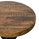 image 2 of Industrial Round X Leg Dining Table - FLAT PACK LEGS - Mango Wood/Iron - L170 x W170 x H76 cm - PP Sawn Finish - Assembly Required Brown