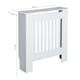 image 5 of HOMCOM Slatted Radiator Cover Painted Cabinet MDF Lined Grill in White (78L x 19W x 81H cm)