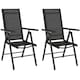 image 9 of Outsunny 2PCS Folding Chair w/ Breathable Mesh Back and Seat | Grey | Light Grey | One Size