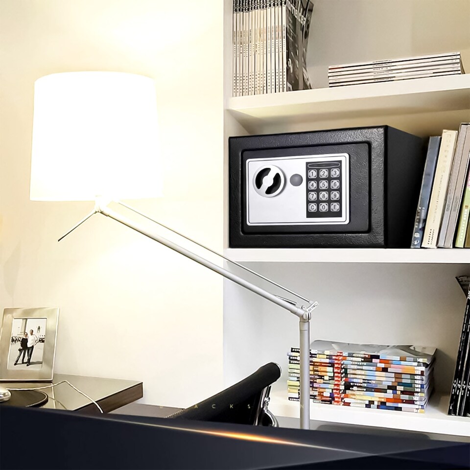 image 1 of Secure Digital Steel Safe High Security Electronic Home Office Money Safety Box, Black