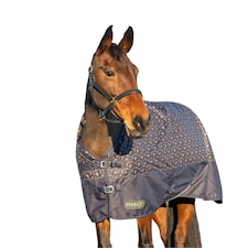 StormX Original Country 100 Standard-Neck Horse Turnout Rug - Navy - 6´ 3"