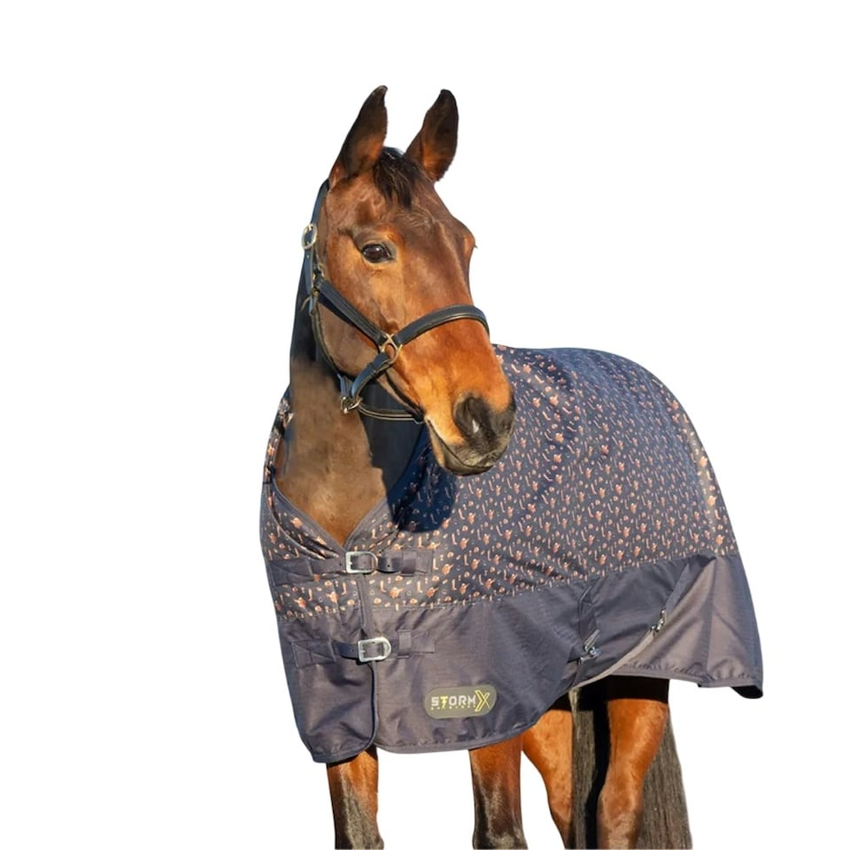 StormX Original Country 100 Standard-Neck Horse Turnout Rug - Navy - 6´ 3"