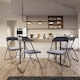 image 2 of 6 Pc Folding Lightweight Chair Set Portable Metal Frame PVC Velvet Ribcord Seats | Multi | Dark Grey Ribcord