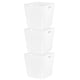 image 5 of Wham Studio 3 x 18L Deep Rectangular Plastic Storage Baskets Ice White Grey