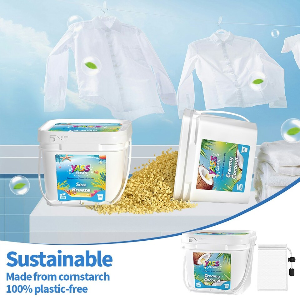image 1 of Yass Clean Laundry Scent Boosters Scented Washing Beads 2.5L 1.8KG Creamy Coconut