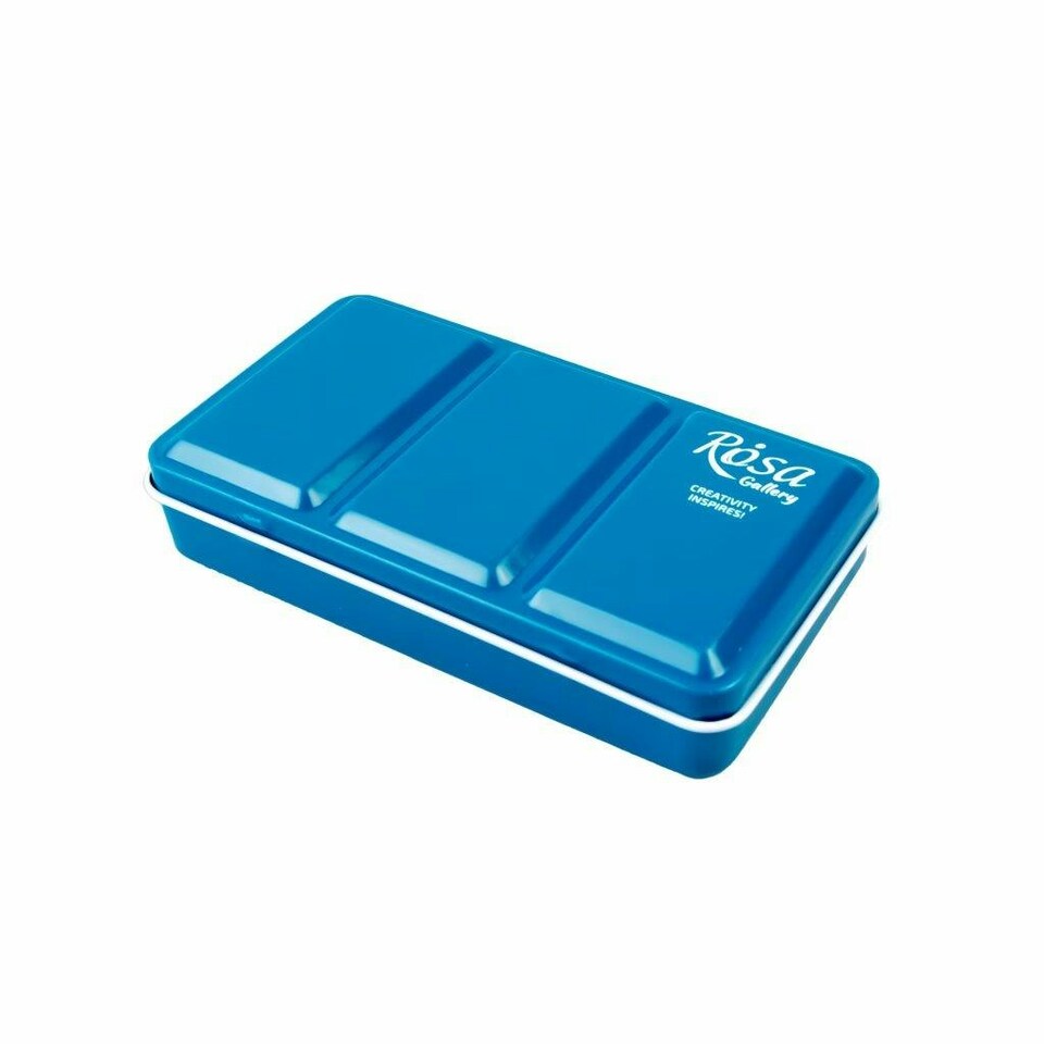 image 1 of Turquoise Empty Box of 12 Watercolor Pans by Rosa Gallery
