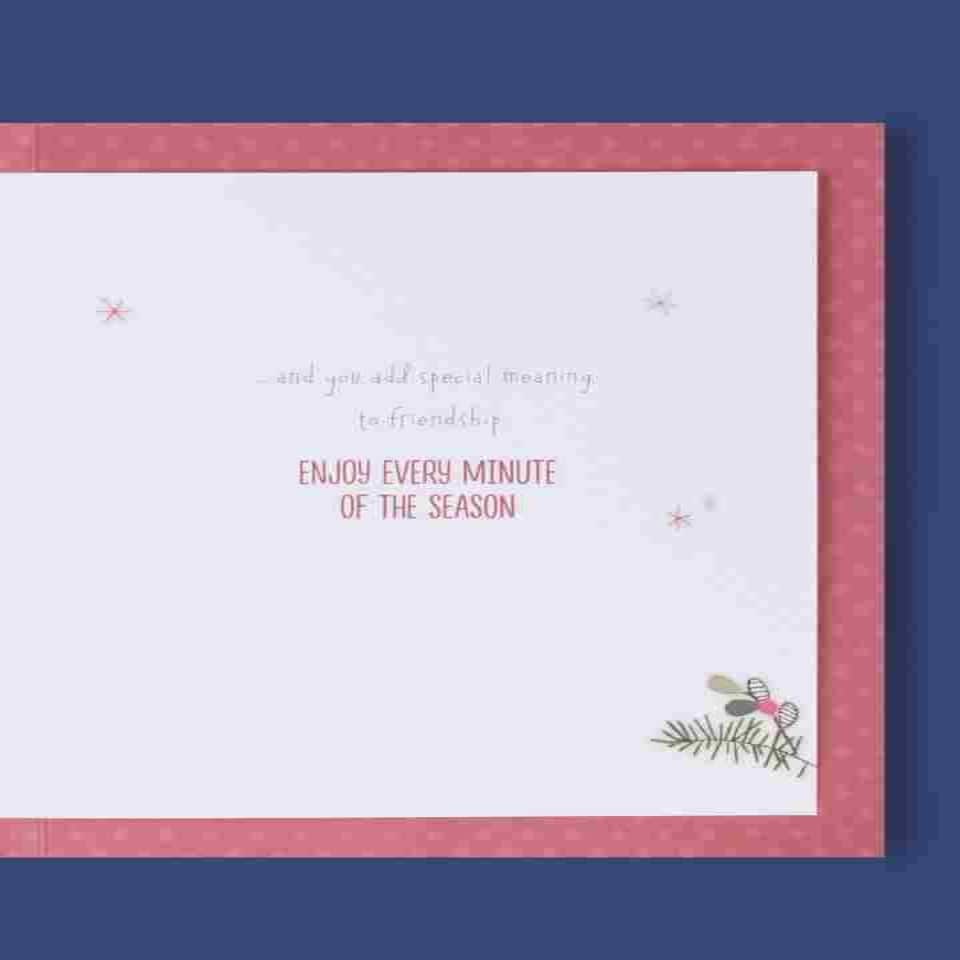 image 1 of Amazing Friend Cute Penguin Luxury Handmade Christmas Greeting Card