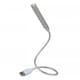 image 1 of USB Powered LED Lamp Light with Flexible Gooseneck For Keyboard, Desk, or Reading - Daffodil ULT05 | Silver