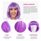 image 2 of Dark Purple Bob Wig | Purple | 1